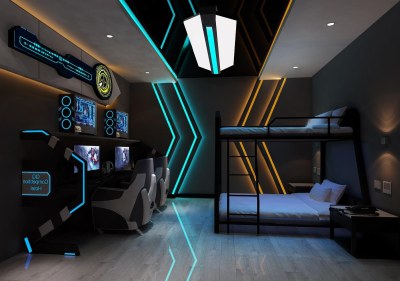现代电竞酒店3D模型下载